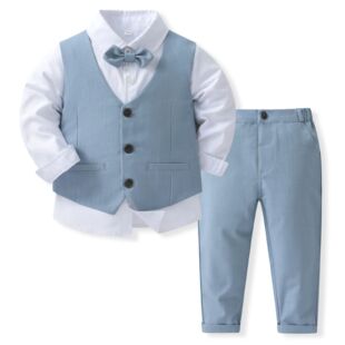Gentleman Outfits Birthday Costume for Boy Children Spring A