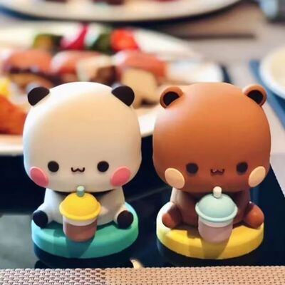 Cute Panda Bear Figure Gift Collectible Bubu Dudu Animal Toy