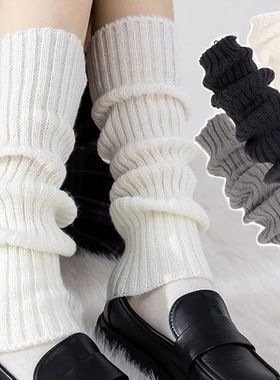 Y2K Women's Leg Warmers Japanese Lolita Long Socks Wool Knit