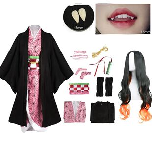 Anime Kimetsu No Yaiba Kamado Nezuko Cosplay Costume Kimono