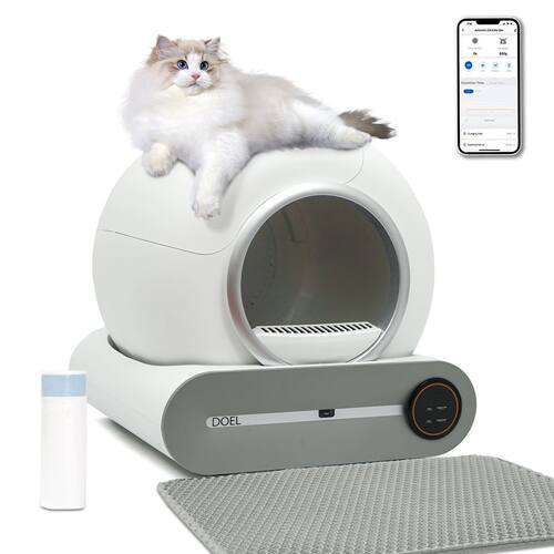 DOEL Self Cleaning Cat Litter Box 65L Automatic Cat Litter B