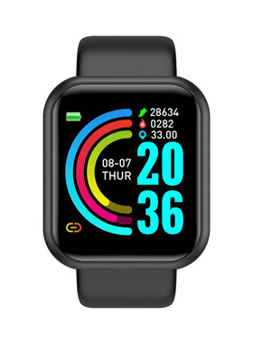 Y68 Smart Watch Heart Rate Blood Pressure Blood Oxygen Monit
