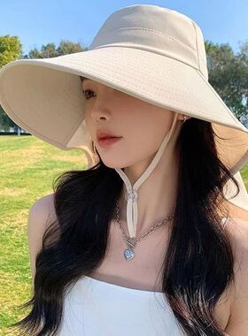 Wide Brim Sun Hat Women Anti-UV Protection Outdoor Hiking Fi