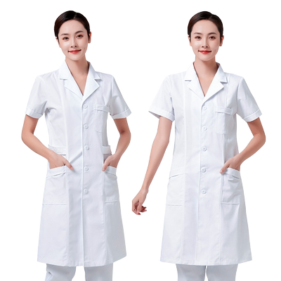 光芒天使高端白大褂短袖工作服女