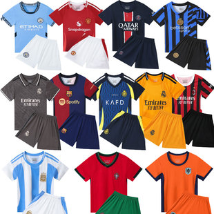 曼联皇马球衣米兰拜仁球衣米兰队儿童足球服男款夏季运动服套装
