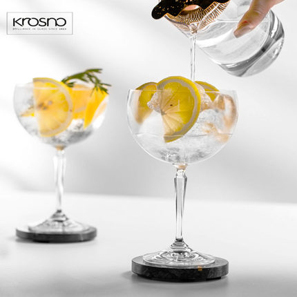 KROSNO进口ROMA水晶玻璃复古高脚鸡尾酒杯球杯Gin&Tonic金汤力杯