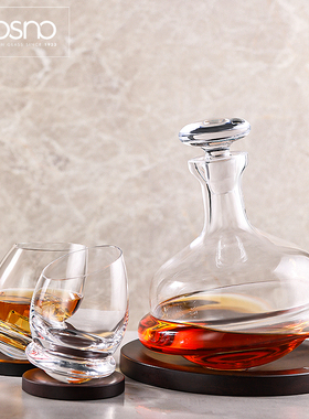 Krosno波兰进口RolyPoly不倒翁水晶玻璃威士忌酒杯洋酒杯酒瓶酒具