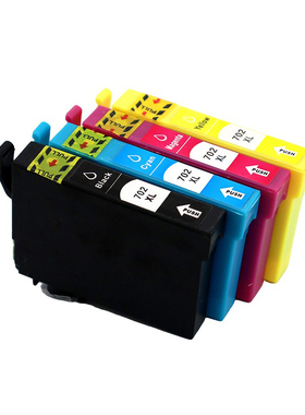 适用爱普生Epson 702 WF-3730 WF-3733喷墨打印机墨盒T702XL墨水