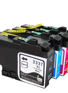 适用兄弟LC3337 墨盒MFC-J5945DW MFC-J6545DW打印机黑色墨