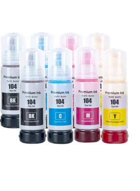 104墨水适用爱普生ET-2714 ET2715 ET2720打印机黑色红色黄色照片