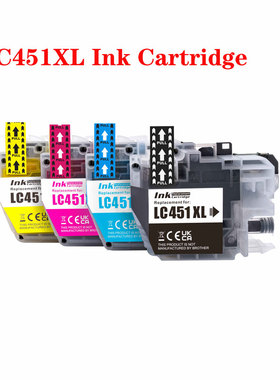 适用兄弟LC451 LC451XL墨盒DCP-J1050DW DCP-J1140DW打印机墨水