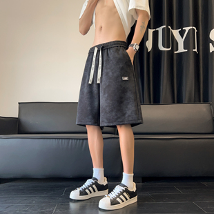 子青少年潮牌中裤 运动短裤 潮流痞帅宽松休闲五分裤 2026新款 男夏季