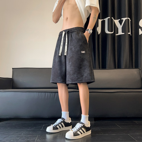 运动短裤男夏季2026新款潮流痞帅宽松休闲五分裤子青少年潮牌中裤
