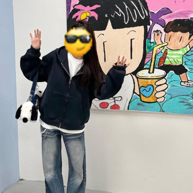 480g重磅卫衣美式开衫卫衣男女款秋季高级感oversize连帽短款外套