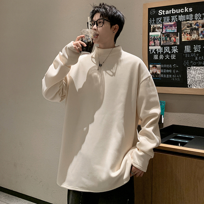 打底衫男秋冬季2024新款半高领德绒上衣保暖加绒青年内搭长袖t恤