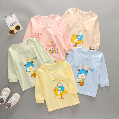 夏季女宝宝男童长袖t恤打底衫