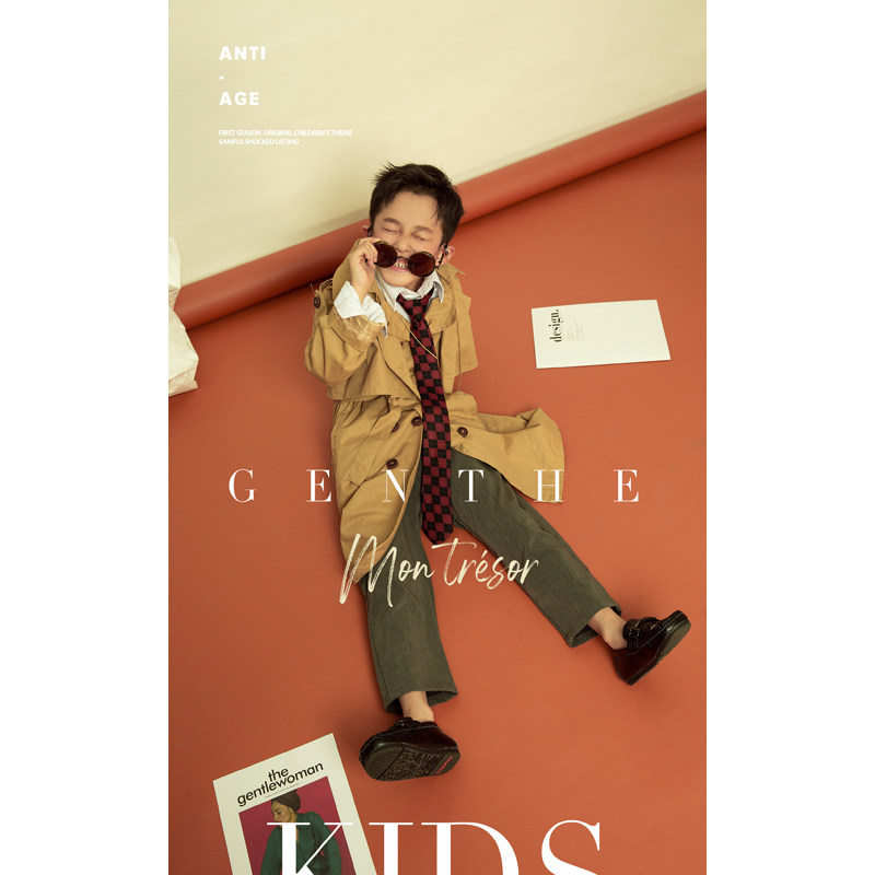2021 새로운 사진 스튜디오 어린이 사진 의류 7-9 세 소년 한국 유행 어린이 사진 창조적 인 예술 사진 의류