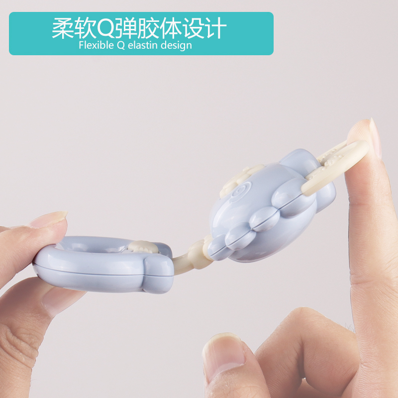 水煮可宝宝摇铃铛可以吃咬的牙胶磨牙棒婴儿玩具手抓顿球