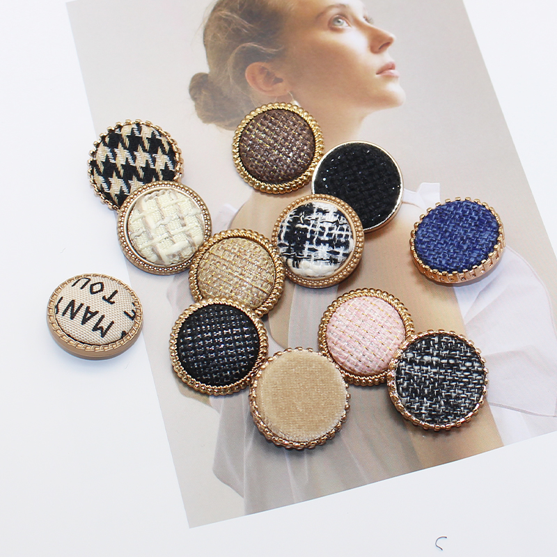 高档异型小香风金属纽扣圆型