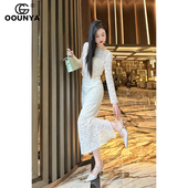 格润漂亮独特套装 裙2026新款 女神范气质蕾丝上衣显瘦包臀裙两件套