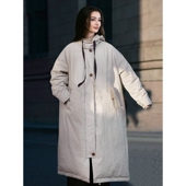 中长款 冬款 麻色亚麻棉PARKA连帽式 羽绒服