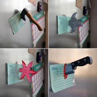 跨境新品Funny Knife Magnetic Fridge Stickers有趣的磁性冰箱贴
