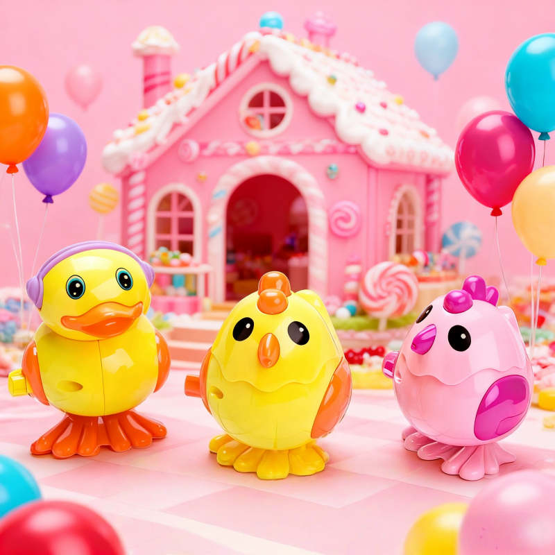 小鸡仔玩具发条小鸡青蛙上弦毛毛虫跳跳鸡蛙玩具会跑会跳卡通动物