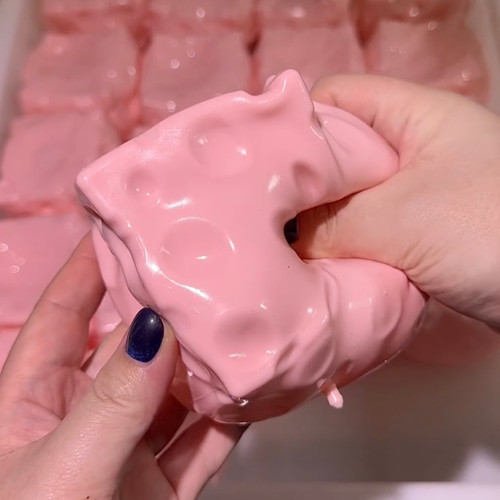巨无霸芝士奶酪解压玩具捏捏乐凡士林慢回弹cheese squishy toy