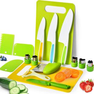 亚马逊儿童玩具刀套装幼儿园早教切菜安全工具套装儿童玩具套装