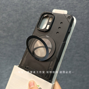 潮酷时尚适用于一加ACE6手机壳厚重款耐磨360度旋转支架TPU软壳1+Turbo6保护壳青年机械风加厚防摔男款个性