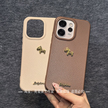 简约纯色适用于OPPOreno15pro手机壳14高品质reno13/12荔枝皮纹findx9磨砂立体小米x8/x7软壳k13turbo全包k12