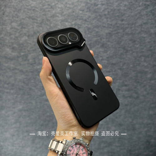 翻盖镜头全包适用于荣耀500pro手机壳简约Honor500磨砂U型磁吸magic8pro多功能镜头支架抗指纹潮壳百搭男女硬