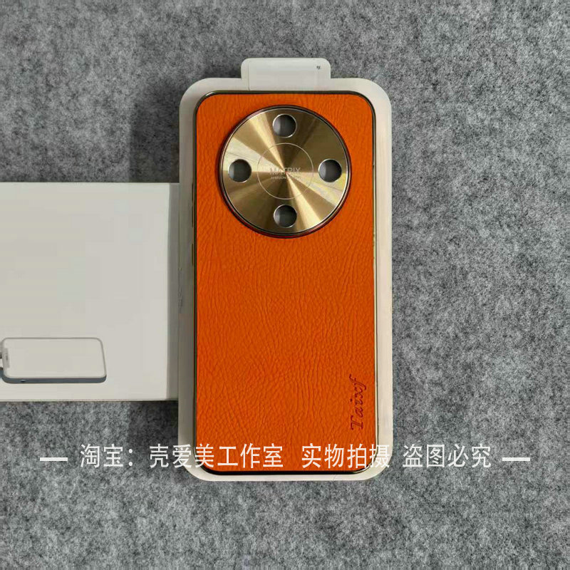 电镀软边适用荣耀X70手机壳x60pro荔枝皮贴面高档小众x60GT精孔金属镜框power高级感GT商务400简约magic7pro