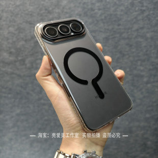 极简主义适用于荣耀500pro手机壳透明400pro亮面高质感防滑300新款 ins问号磁吸magic8pro硬壳魔术7高透power