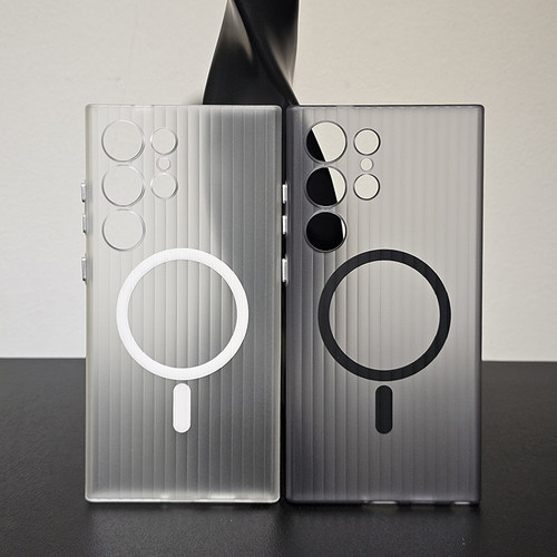 镜头全包三星s24ultra手机壳磁吸s24+瓦楞纹简约s23ultra超薄保护套s23+轻奢全包式s24plus磨砂透明防滑高级