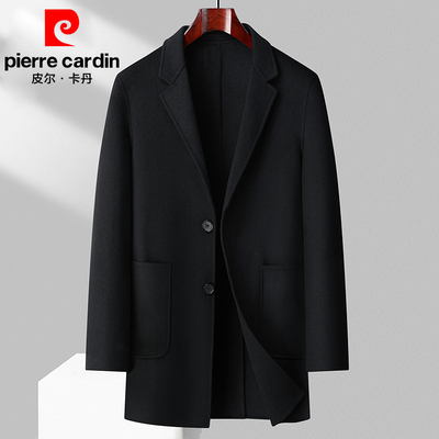 羊毛中长款男双面呢羊绒风衣外套