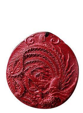 离为火卦吊坠道家红色朱雀挂件