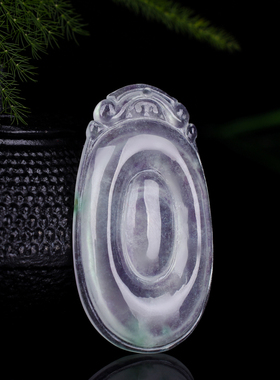 玉器玉吊坠 天然缅甸A货翡翠挂件 如意吊坠福贝玉牌子吊坠