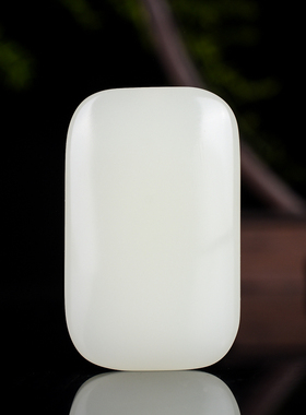 玉器新疆和田白玉挂件无事牌男款挂坠项坠玉牌男女款挂件