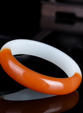 玉器玉器老坑和田玉糖料玉手镯新疆羊脂白玉糖白黄玉器手环玉镯