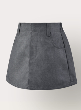 夏季女童韩版半身裙儿童灰色时尚JK制服A字裙女孩时尚网红包臀裙
