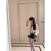 粉色衬衫 中古重工甜美设计感上衣蕾丝泡泡袖 T恤 南烛千金 萌萌Ja