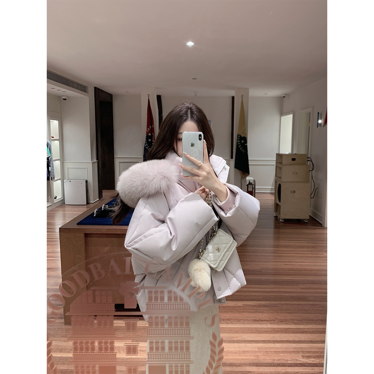 萌萌Ja三防90白鸭绒外套羽绒服女