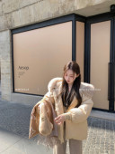 奶黄毛领90白鸭绒连帽短款 萌萌Ja」 奶泡芙 羽绒服女冬加厚面包服