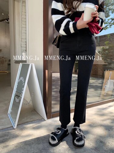 mmengja无敌小喇叭毛边九分