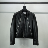 立领海宁绵羊真皮秋冬季 ZLVANCHY自主MM6男士 皮衣短款 皮夹克外套