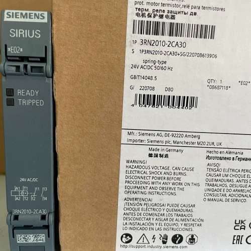 3RN2010-2CA30  热敏电阻电机保护继电器 紧凑型议价