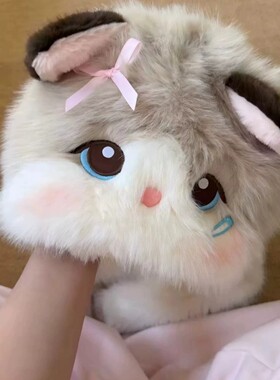 可爱卡通布偶猫耳朵毛绒帽子女款
