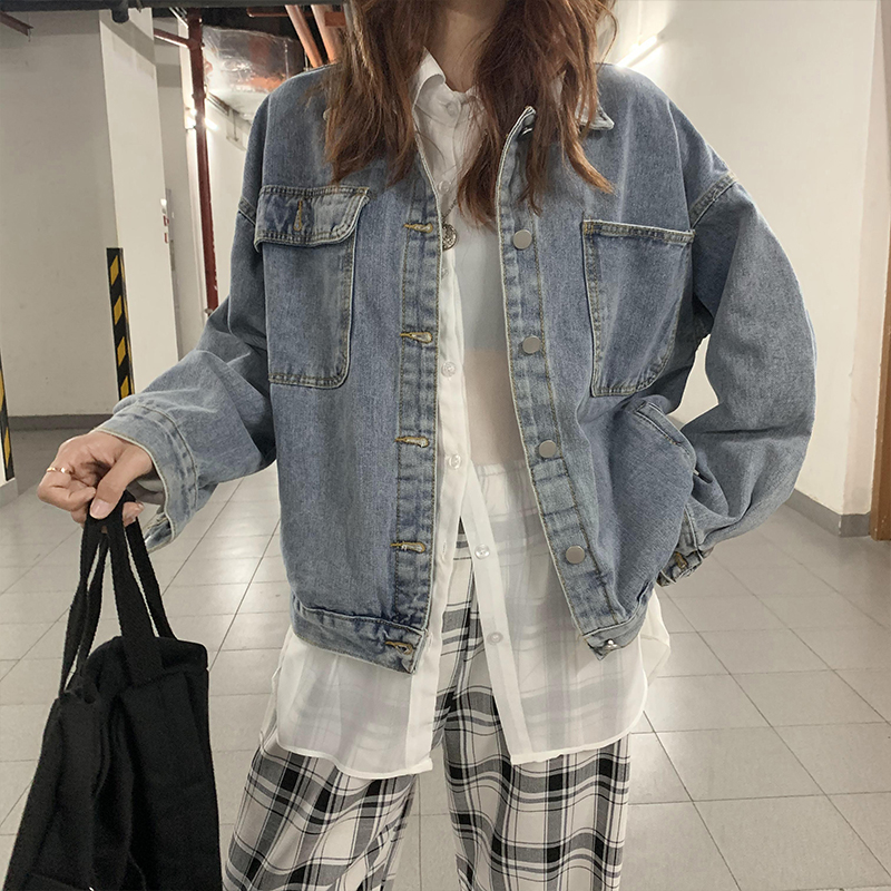 Real shot real price Korean loose BF versatile spring and autumn 2020 New Retro Long Sleeve Jacket