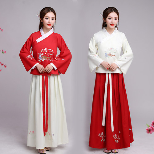 汉元素日常儒裙绣花仙女古装汉服